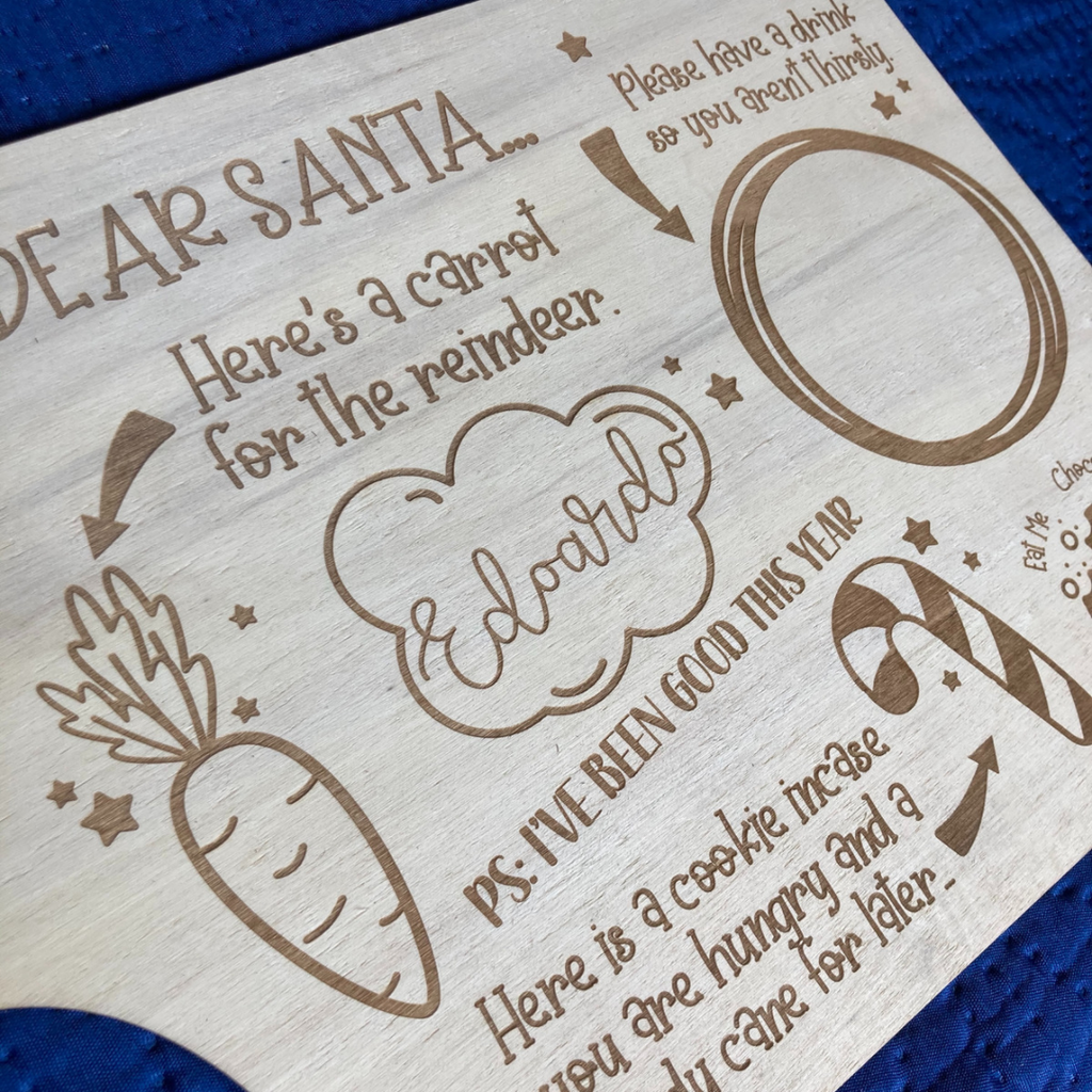 Tagliere Natalizio Babbo Natale RETTANGOLARE