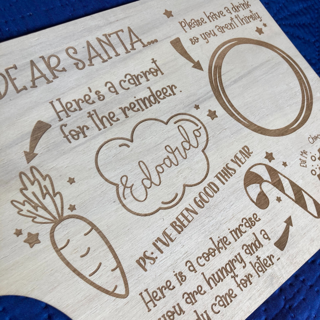 Tagliere Natalizio Babbo Natale RETTANGOLARE