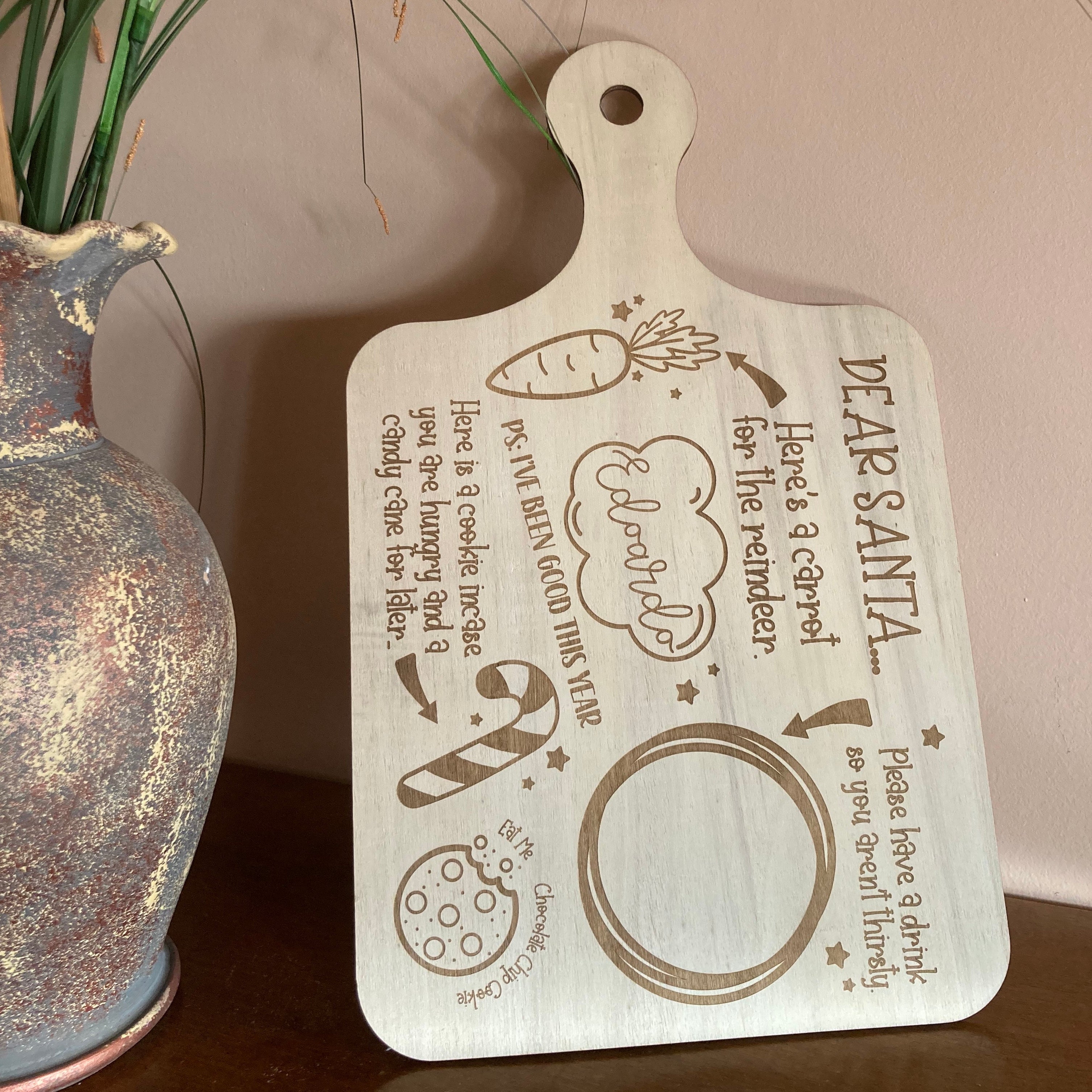 Tagliere Natalizio Babbo Natale RETTANGOLARE